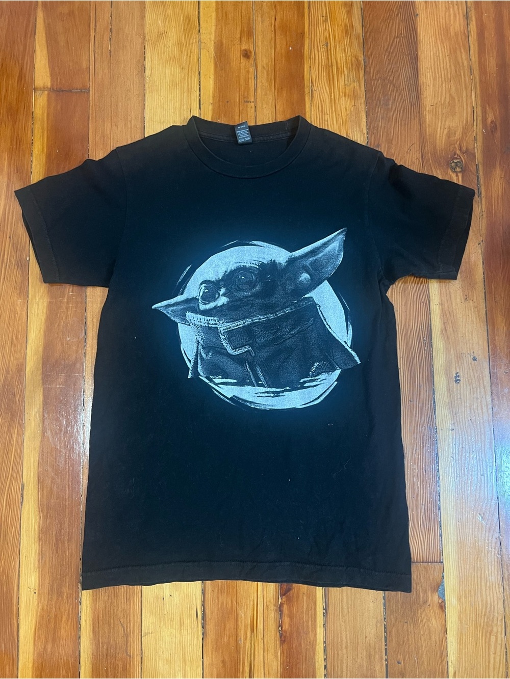 Black Baby Yoda Graphic Tee - Unbranded